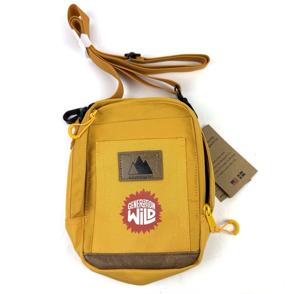 Adventurist Sidekick Crossbody Bag Mustard Yellow Canvas Go Wild Colorado NEW